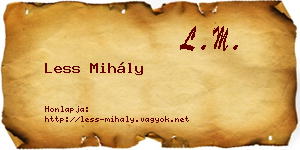 Less Mihály névjegykártya