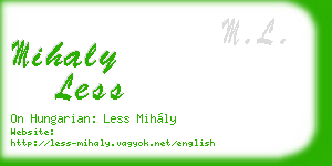 mihaly less business card