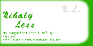 mihaly less business card